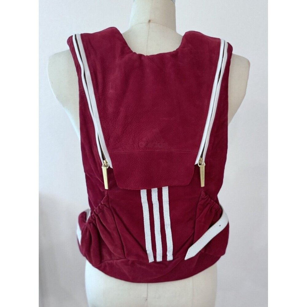 RARE NWT ADIDAS x PHARRELL SOLAR HU Burgundy Suede Backpack w Dustbag